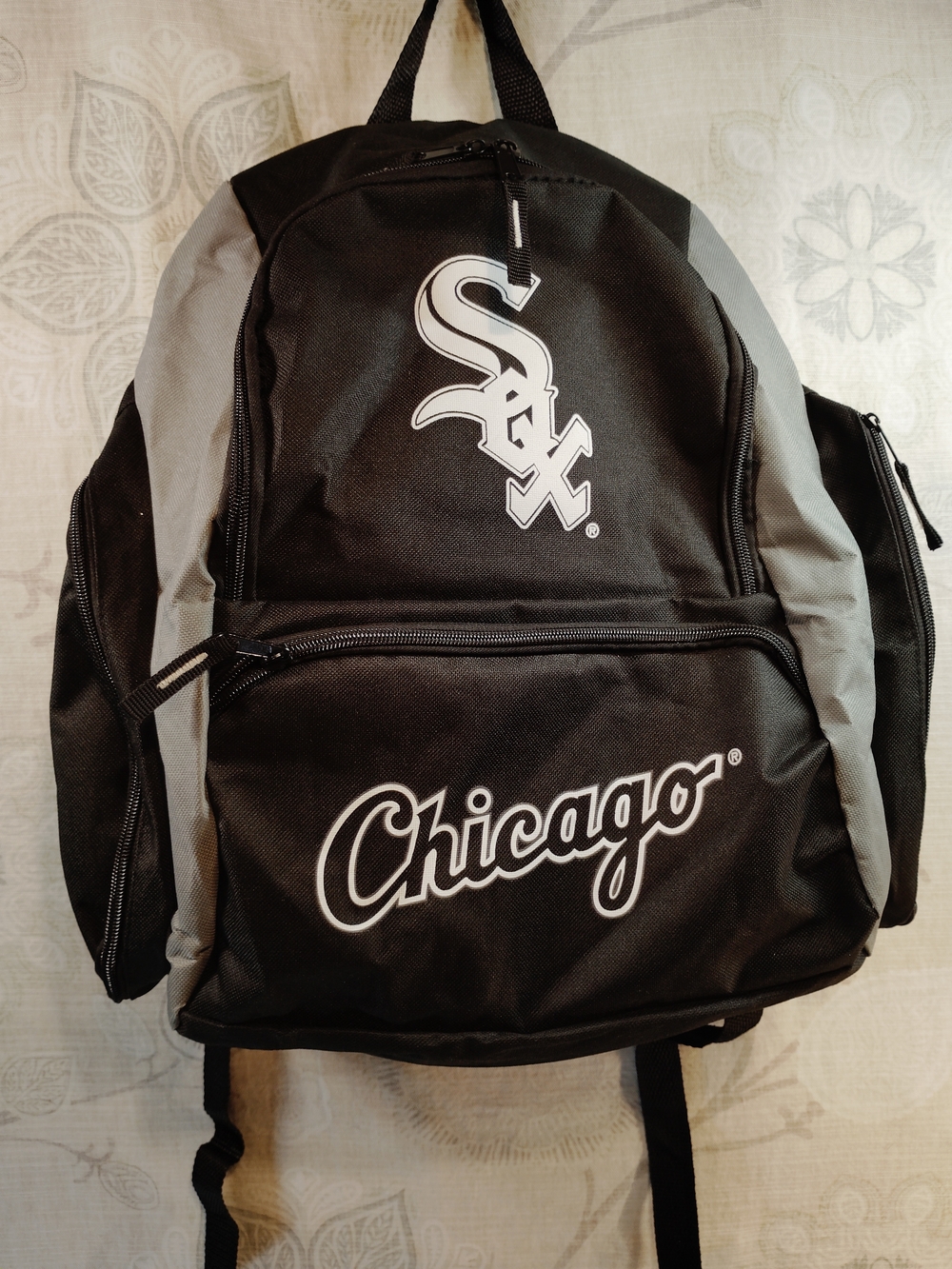 Chicago  White Sox Black & Gray Baseball Logo Backpack